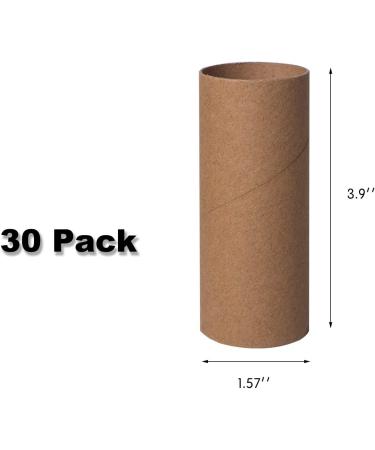 30 Pack Craft Tubes - Round Cardboard Tubes for Crafts - 1.57 x 3.9 Inches - Brown - Buy Online on SooperMarket.com