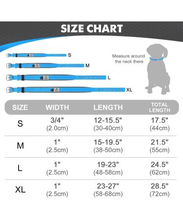 Joytale Softly Padded Neoprene Dog Collar for Medium Dogs - Reflective Nylon Wide Collar in Baby Blue (1 Pack) - Buy Online on SooperMarket.com