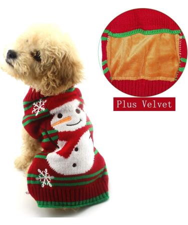 DELIFUR Dog Snowman Holiday Sweater - Christmas New Year Pet Clothes - Buy Online on SooperMarket.com
