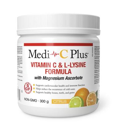 Preferred Nutrition - Medi-C Plus Vitamin C & L-Lysine Formula with Magnesium Ascorbate Citrus Powder (300G)