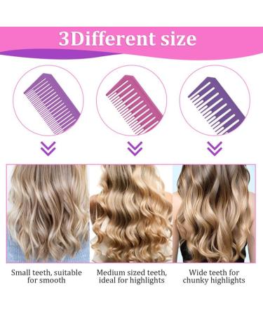 Professional 3-Sized Highlight Comb Set for Hairdresser - Vellen Strand Ridge Hairdresser Tools - Buy Online on SooperMarket.com