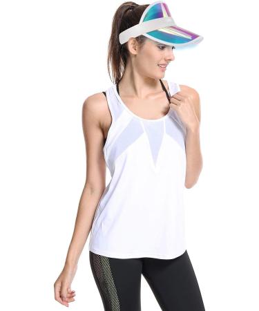 Ultrafun Candy Color Sun Visors Hats - Clear UV Protection Cap for Sports - 10pcs - Buy Online on SooperMarket.com