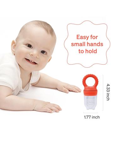 Love Noobs Baby Food Pacifier Feeder 2 Pack - Fresh Frozen Fruit Teether & Teething Toy - BPA Free Silicone Pacifier for Infant Feeding - Buy Online on SooperMarket.com