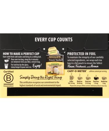 Bigelow Decaf French Vanilla Black Tea 20 Count (Pack of 6) - 120 Tea Bags - Buy Online on SooperMarket.com