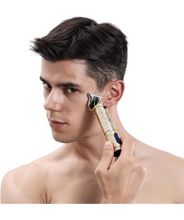 Professional Hair Clippers for Men - Cordless Electric Beard Trimmer Set with T Liners & LED Display - Gold Hair Cutting & Grooming Essentials - Buy Online on SooperMarket.com