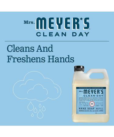 Mrs. Meyer's Clean Day Hand Soap Refill Rain Water Scent - 33 Fl Oz (Pack of 4) | Eco-Friendly Aromatic & International Shipping Available - Buy Online on SooperMarket.com