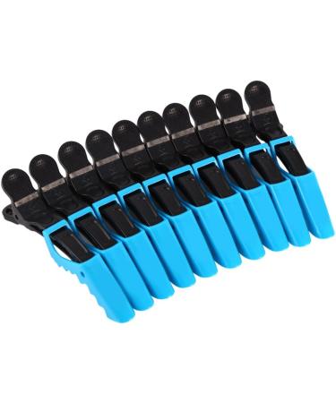 Hairdressing Clip For Women Plastic Clamp Hair Styling Non Slip Clips Grip Accessory (10 pcs-Blue) - Buy Online on SooperMarket.com
