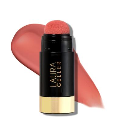LAURA GELLER NEW YORK Serum Blush Tint  Lightweight Liquid Blush for Cheeks Weightless Watercolor Sheer Finish Poppy Peach
