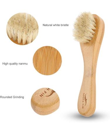Facial Cleansing Brush - Wooden Handle Manual Skin Care Exfoliation Tool for Radiant Skin - Buy Online on SooperMarket.com