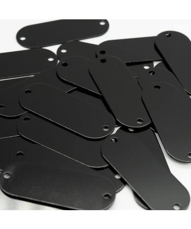 StayMax Aluminum Engraving Blanks Tags Stamping Blanks Tags with 2 Holes 25 Pack (Black) - Buy Online on SooperMarket.com
