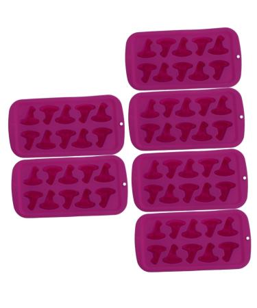HOMSFOU 6 Pcs Silicone Chocolate Mold Silicone Baking Halloween Fondant Halloween Chocolate Polymer Clay Molds Jelly Molds Desserts Molds Bath Purple Silica Gel Tool Multifunction 21X11X2CMx3pcs Purplex3pcs