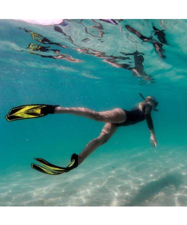 SIER Soft Silicone Full-Foot Swim Fins | Efficient Thrust | Tight Fitting | Yellow | EUR 39-40 US Men 6-7 Women 7-8 - Buy Online on SooperMarket.com