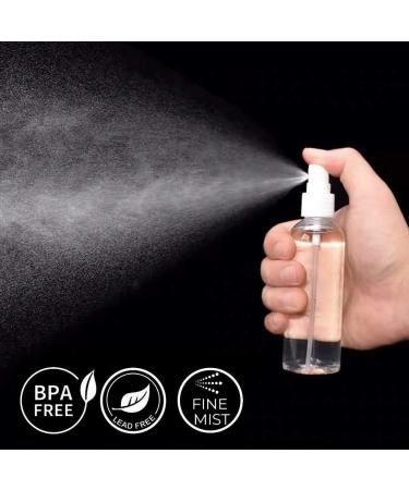 3-Piece Small Spray Bottle Set (30ml 60ml 80ml) - Transparent Portable Atomizers for Travel - Perfect for Water Alcohol and Perfume - Buy Online on SooperMarket.com