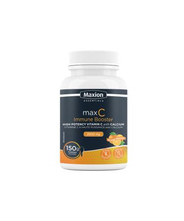 Maxion Vitamin C 2000mg with Calcium Supplement to Support the Immune System and Healthy Bones Cartilage Teeth and Gums Orange Flavour 150g Powder