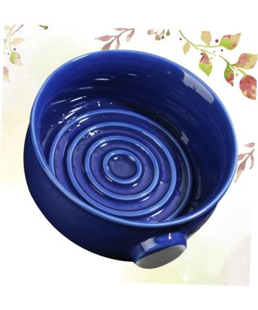 Beavorty Antique Shaving Shell - 2 Pack Ceramic Razor Cup for Shaving Brush & Foam - 11.5x11.5cm - Blue - Buy Online on SooperMarket.com