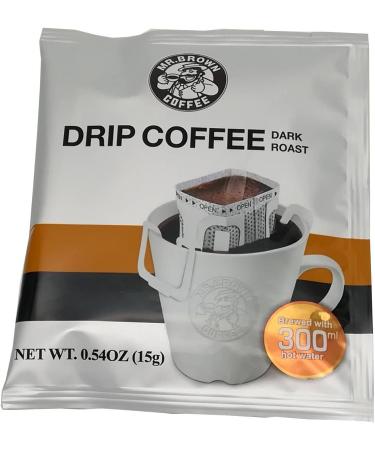 Mr. Brown Drip Coffee 100% Arabica Beans in Selected Dark Roast Flavor Ready to Make Comfort Coffee 10x15g 12 Counts - Buy Online on SooperMarket.com