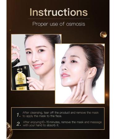 24k Gold Mask Sheet Mask Niacinamide Mask Nourishing & Moisturizing Hyaluronic Acid Mask Skincare For All Skin Types - Buy Online on SooperMarket.com