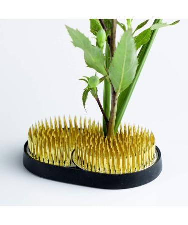 Wazakura Sun & Moon Ikebana Kenzan: Japanese Flower Holder - Made in Japan, Brass - 3-3/4x2-1/4 (93x59mm) - Buy Online on SooperMarket.com