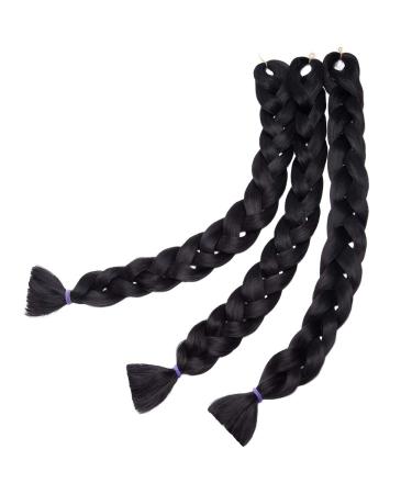 Shop Tess 41 Jumbo Braids Extensions - 5PCs 165g Synthetic Crochet Hair (Black) - International Shipping Available - Buy Online on SooperMarket.com