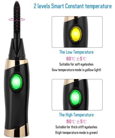 Electric Heated Eyelash Curler USB Portable Long Lasting Eye Lashes Curling Tool - Buy Online on SooperMarket.com