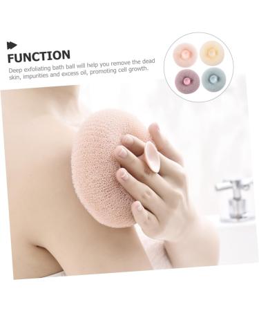 NOLITOY 4pcs Bath Ball Set | Exfoliating Loofahs & Body Scrubbers for Shower | Skin Cleaning & Bathing Essentials - Buy Online on SooperMarket.com