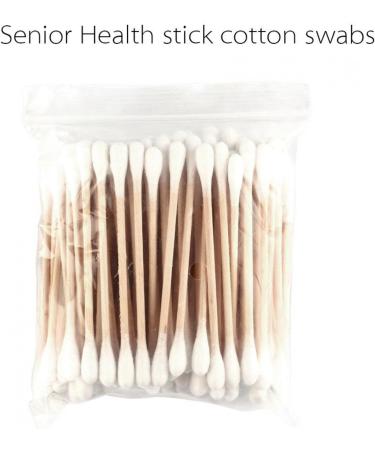 High-Quality Wooden Cotton Swabs - 80 Pack Double Headed for Makeup Ear Cleaning & More - Buy Online on SooperMarket.com