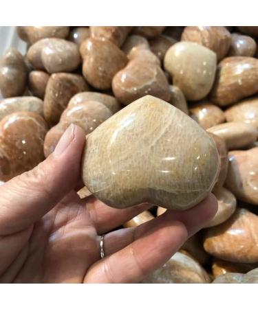 Home Natural Orange Moonstone Heart Stone Specimen Spiritual Crystal Ornament 1pcs Full of Texture (Size : 200-250g) - Buy Online on SooperMarket.com