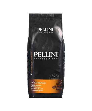 Pellini N.82 Vivace coffee beans for espresso 1 kg Arabica and Robusta mixture with a strong and balanced taste medium roasting N. 82 Vivace