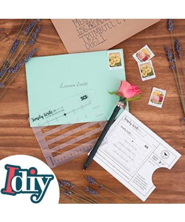 Lettering Envelope Addressing Stencil - Perfect Ruler Guide for Straight Addressing (1 Pack) - Buy Online on SooperMarket.com