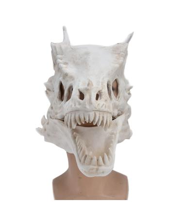 Scary Halloween Mask Latex Simulation Dinosaur Skull Mask Head Cover Halloween Skull Mask Scary Latex Full Head Realistic Masks for Halloween Costume Party Cosplay