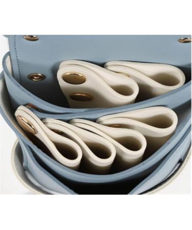 Color Block Leather Hair Salon Styling Toolkit - Blue Crossbody Bag for Hair Stylists | International Shipping - Buy Online on SooperMarket.com