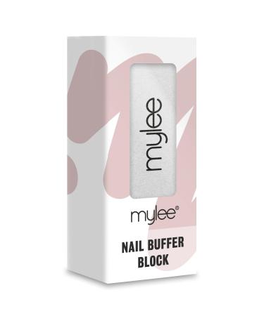 Mylee Nail Buffer White Sanding Block Professional Salon Manicure Treatment Nail File for Acrylic False Gel & Natural Nails Buffing Block for Easy Gel Polish and Acrylic Prep & Removal