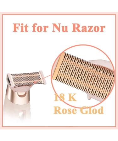 Rose Gold Plated Razor Replacement Heads - 2 Pack | For Flawless Nu and Finishing Touch Razors | Hair Remover Replacement Head with Covers for Women - Buy Online on SooperMarket.com