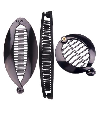 Banana Clips Hair for Thick Fine Hair Clip for Women Girls Fishtail Hair Clip Ponytail Holder Clips for Women Girls Banana Clincher Combs for Long Hair Clamps for Styling 3 Style