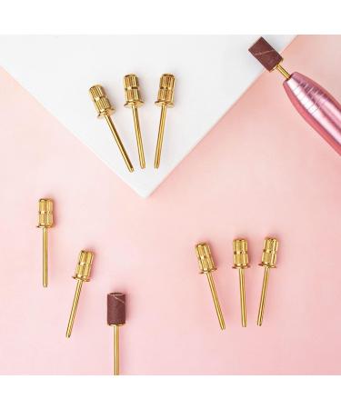 Rolybag 10 Pieces nail drill heads nail drill bits sanding band shaft 3/32 inch nail drill bits mandrels for electric file nail sanders manicure pedicures home salon & spa(10-golden) - Buy Online on SooperMarket.com