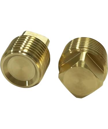 Clink 1/2 NPT Solid Brass Boat Hull Drain Plugs - 2 Pack Spare Garboard Plugs - Buy Online on SooperMarket.com