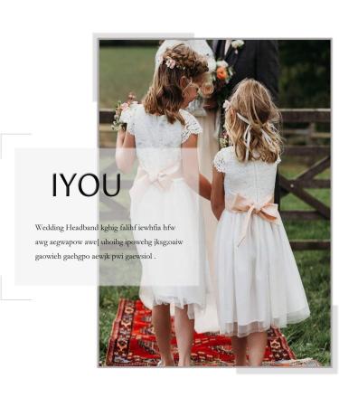 IYOU Flower Girl Headpiece Pink Floral Hair Pins Communion Bridal Wedding Hair Accessories for Girls - Buy Online on SooperMarket.com