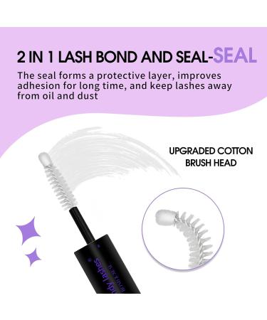 Lash Bond and Seal 2 in 1 Eyelash Extension Glue - Waterproof Long-Lasting Hold 72 Hours - DM20 Kit for DIY Lash Extensions - Buy Online on SooperMarket.com
