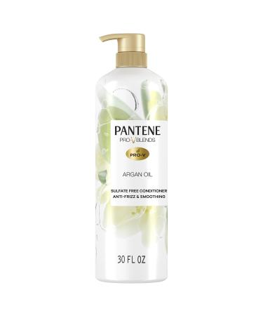 Pantene Argan Oil Conditioner for dry damaged hair  Smoothing and Moisturizing  Nutrient Infused with Vitamin B5  Anti Frizz  Safe for Color Treated Hair  Pro-V Blends  30.0 oz PN ProV Argan Oil 1L Conditioner