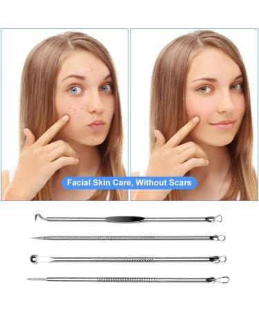 4PCS Blackhead Remover Tool Set for Acne, Comedone, Pimples, Spot, and Zit Extraction - Buy Online on SooperMarket.com