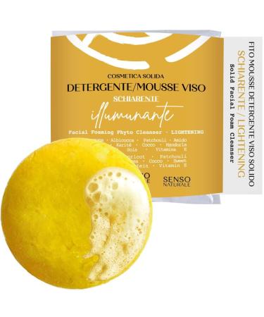 SENSO NATURALE Solid cleansing mousse - turmeric apricot oil - sensitive face makeup remover sensitive skin - vegan natural concentrate - corresponds to 300ml liquid