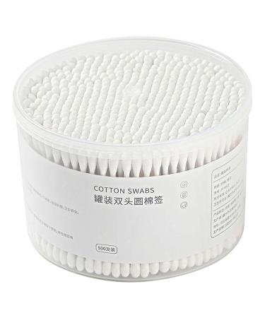 Perfeclan 500 Cotton Swabs - Double-Headed Cleaning Sticks for Makeup Ears & Brushes - Round White Bulk Pack - Buy Online on SooperMarket.com
