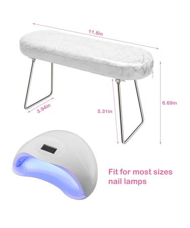 Professional Coldairsoap Nail Pillow Hand Rest & Holder - White Microfiber Leather Arm Stand for Manicure Art DIY at Nail Salons - Buy Online on SooperMarket.com