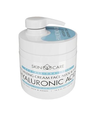Skin Care 3-in-1 Moisturizing Cream with Hyaluronic Acid for Face, Neck and Hands - Delicate and Easily Absorbed Daily Cream - 16.9 fl. oz.