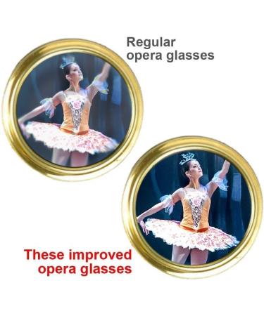 HQRP Rose/Pink-Pearl Opera Glasses with Gold Trim and Crystal Clear Optic - Extendable Handle in Pink/Gold - Buy Online on SooperMarket.com