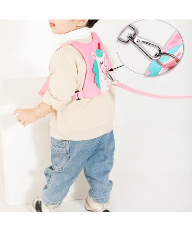 Baby Walking Safety Harness with Anti-Lost Wrist Link - Pink Unicorn Design for Toddler Girls/Boys Travel - Buy Online on SooperMarket.com