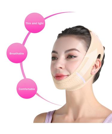 Double Chin Eliminator Strap | Breathable V Line Lifting Mask for Women | Get Rid of Double Chin & Prevent Sagging (Yellow - Buy Online on SooperMarket.com
