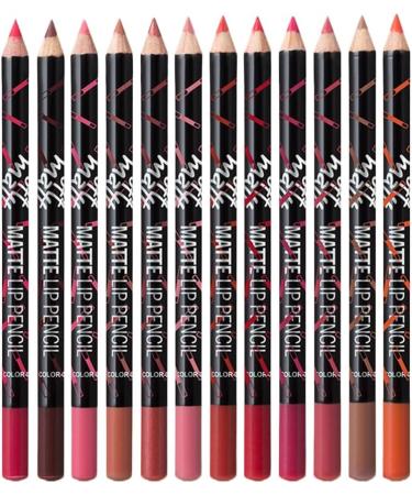 KALLORY Black Lipstick Black Colored Pencils 36 pcs and Liners Pen Shaping Matte Lipstick Makeup Women Liner for Lip Girls Pencil Colors Matte Eyeliner Black Pencils 1 count (Pack of 1) As Shownx3pcs - Buy Online on SooperMarket.com