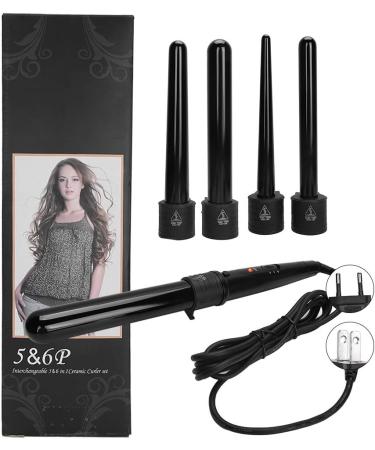 5 in 1 Curling Iron Curling Iron Wand Set Led Adjustable Temperature Hair Styling Curling Iron 5 Curling Irons of Different Sizes to Create Different Hairstyles 110 240V(US) - Buy Online on SooperMarket.com