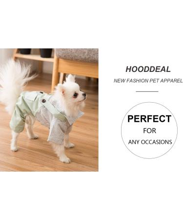 HOODDEAL Dog Striped Shirts Cozy Breathable Denim Overalls Pet Jumpsuit Cute Stretchy Puppy Christmas Costumes Outfits (XL  Green) XL Green - Buy Online on SooperMarket.com
